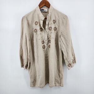 Edward Irish Linen Beaded Tunic - Women's Medium